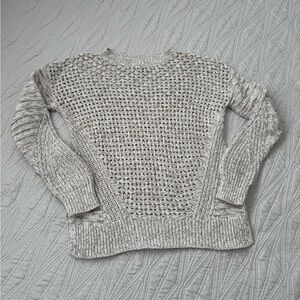 GAP Cream Open-Weave Crewneck Sweater